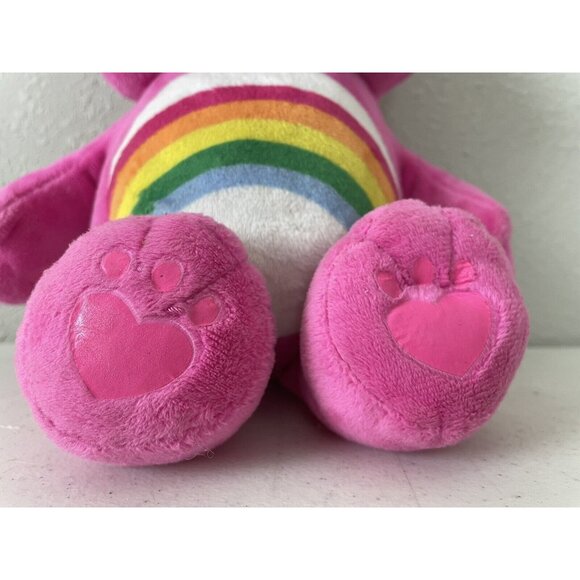 Care Bears Hug & Giggle Cheer Bear 12" Pink Rainbow Works Plush - Picture 8 of 11